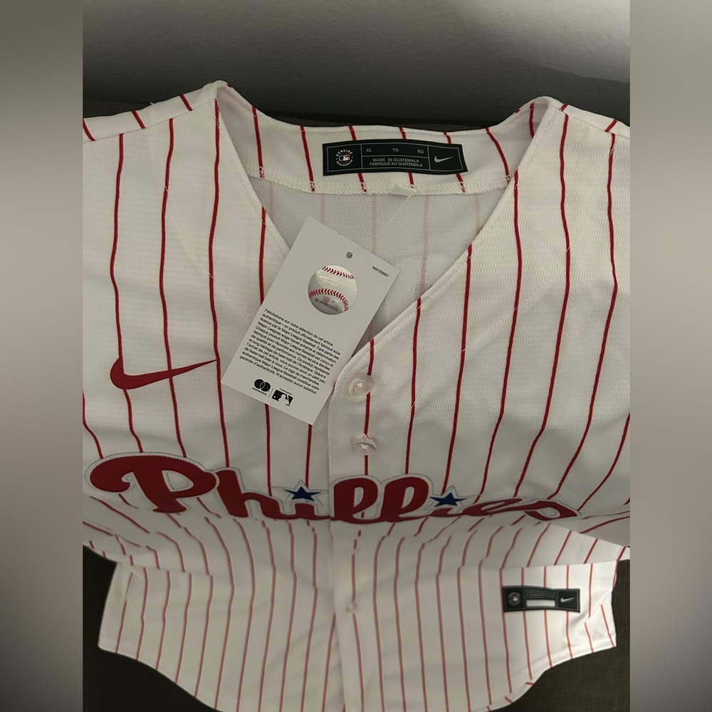 Nike Authentic Philadelphia Phillies Bryce Harper Baseball Jersey Men’s Sz: XL - Picture 5 of 9